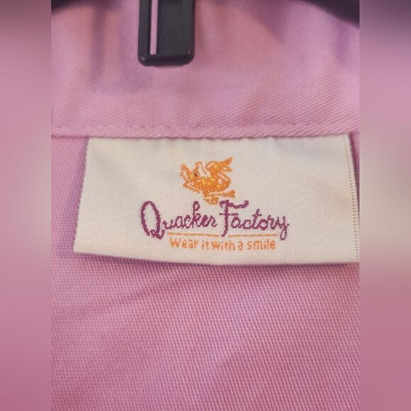 Quacker Factory XL Shell Pink Pearly Floral Embellished Zip Front Women Jacket - Picture 2 of 12